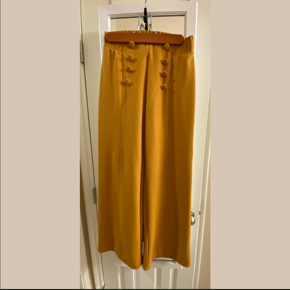 Mustard Yellow Wide Leg Pants